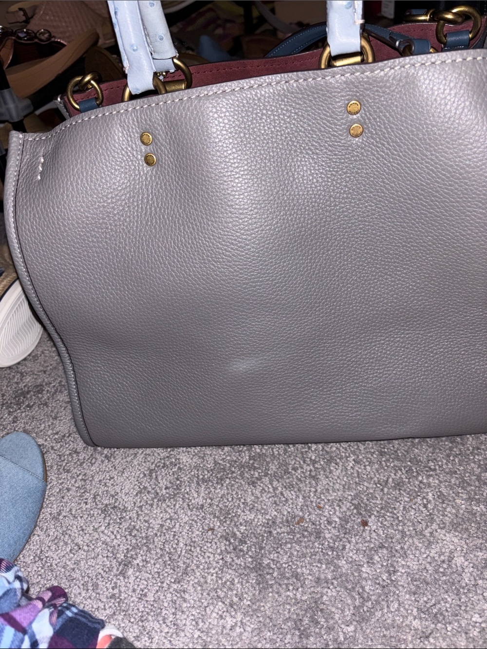 Rare Coach Rogue 36 with ostrich detailing. - Picture 9 of 17